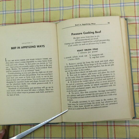 Pressure Cooking Cook Book 1947 1st Edition Ida Bailey Allen Vintage Cookbook - Picture 8 of 10